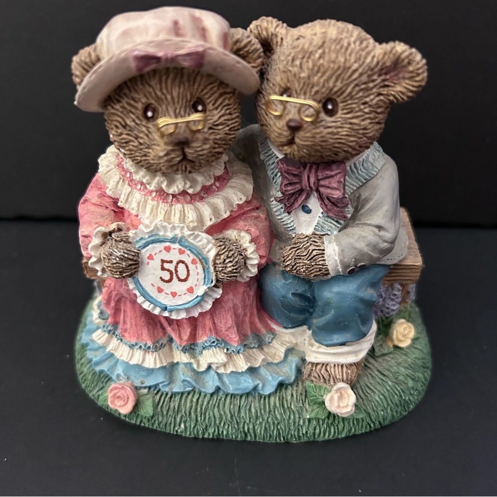 RUSS TEDDY TOWN Golden Memories of Our Wedding Day 50th ANNIVERSARY